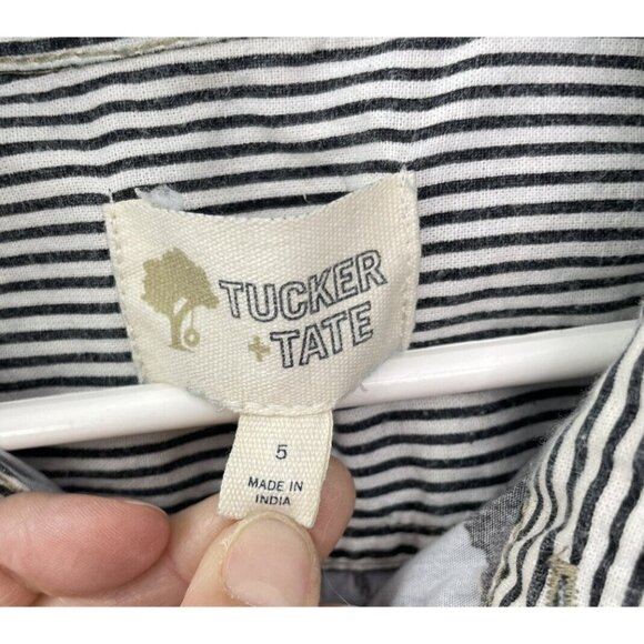 Tucker + Tate Boy’s Printed Button-Up Tropical Collared Shirt Size 5 - Picture 3 of 4